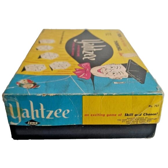 Vintage 1967 Original Yahtzee Game E.S. Lowe Company Copp Clarke with Score Pad - Picture 6 of 9